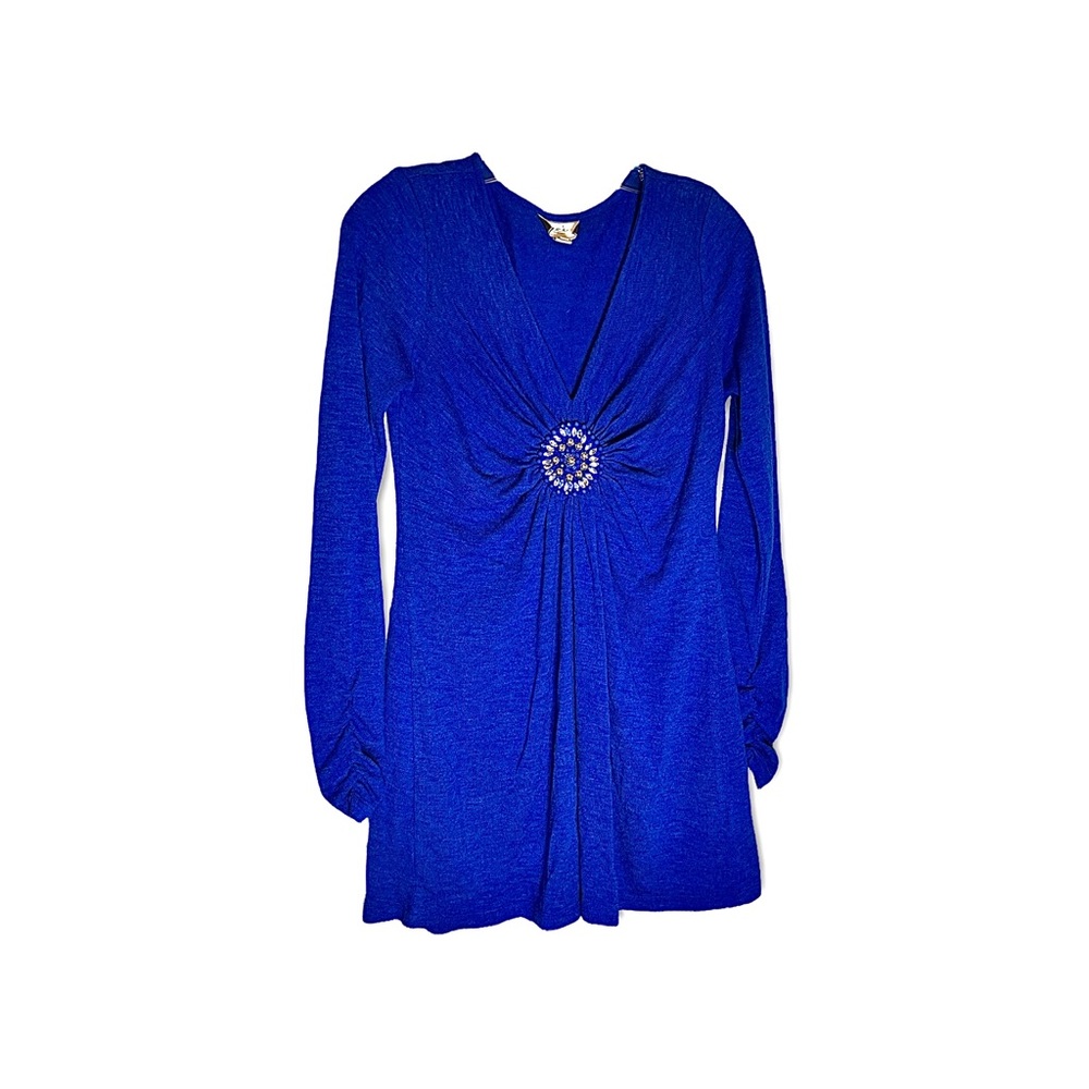 Eci NY blue knit sweater size medium